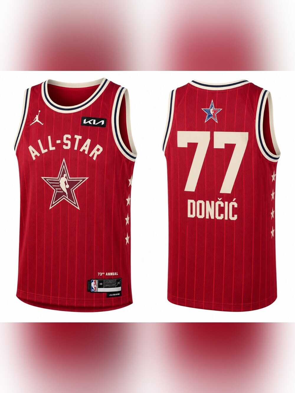 Luka Dončić #77 NBA All-Star Red Jersey